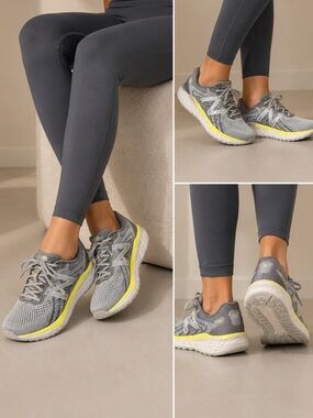 New Balance Gray and Yellow Women's Sneakers